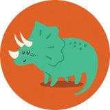 Dinosaure T-Top sur fond orange - Appliqué Ad-Fab