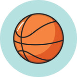 Basketball Adhesive Fabric Badge