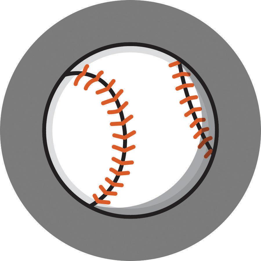 Baseball Adhesive Fabric Badge