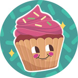 Cutie Cupcake Adhesive Fabric Badge