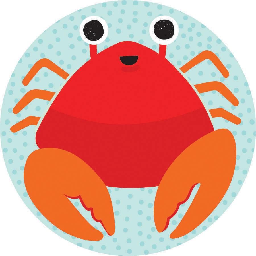 Crab Adhesive Fabric Badge