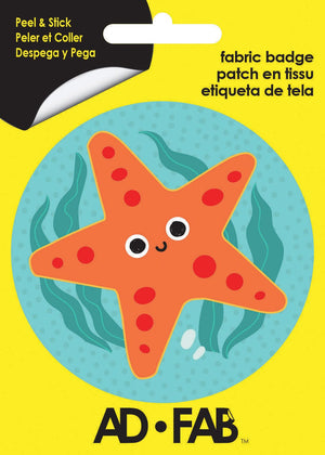 Starfish Adhesive Fabric Badge