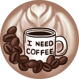 Coffee Adhesive Fabric Badge