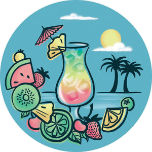Tropical Adhesive Fabric Badge