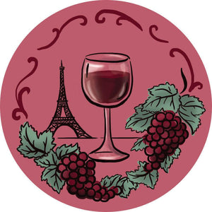 Wine Adhesive Fabric Badge