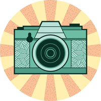 Camera Adhesive Fabric Badge