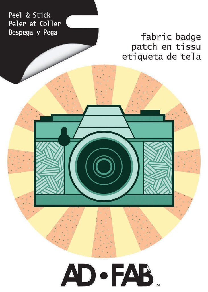 Camera Adhesive Fabric Badge
