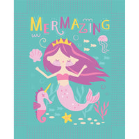 Mermazing Nst- No Sew Throw- Fleece