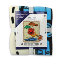 EMMA & MILA - Road Trip - No Sew Throw - Fleece- Cream