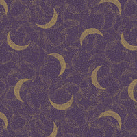 Written in the Stars by CDS & Laura Marshall - Moondust - Metallic - Purple- Cotton
