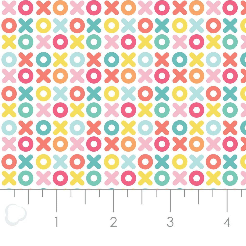 Be The Rainbow by CDS - 2 Yard Cotton Cut- Bright Xoxo - White