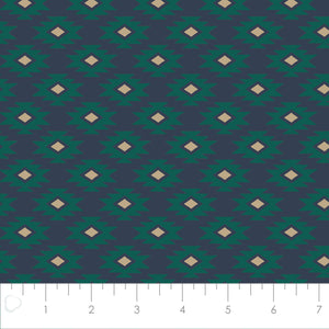 Printed Flannel-Stamp Flannel-Navy-100% Cotton-21220507B-04