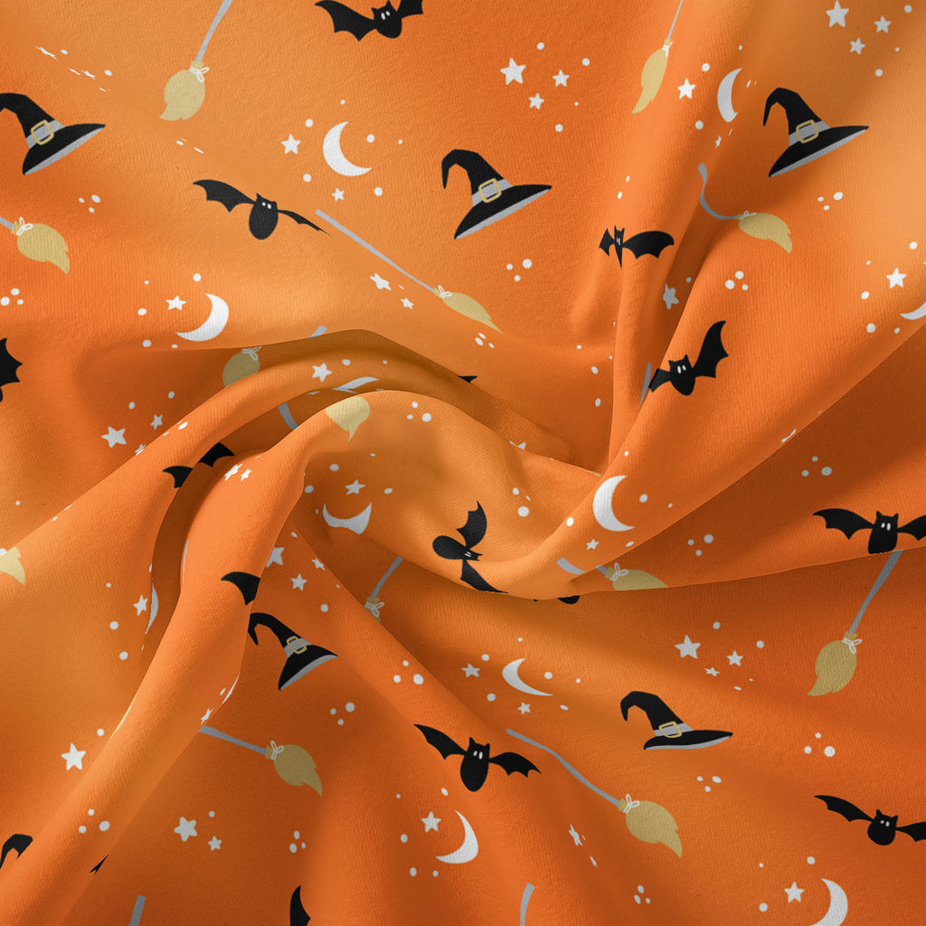 Spellbound Collection - Make Me Batty - Orange - Cotton
