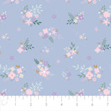Printed Flannel-Soft Floral Flannel-Periwinkle-100% Cotton-21220805B-02