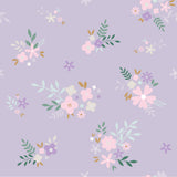 Printed Flannel-Soft Floral Flannel-Light Purple-100% Cotton-21220805B-03