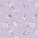 Printed Flannel-Soft Floral Flannel-Light Purple-100% Cotton-21220805B-03