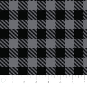Printed Flannel-Buffalo Plaid Flannel-Charcoal-100% Cotton-2150015B-03