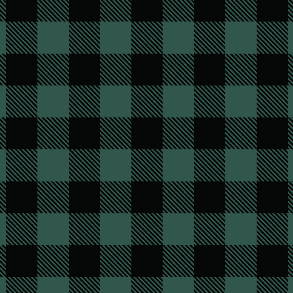 Green Plaid Fabric, Wallpaper and Home Decor