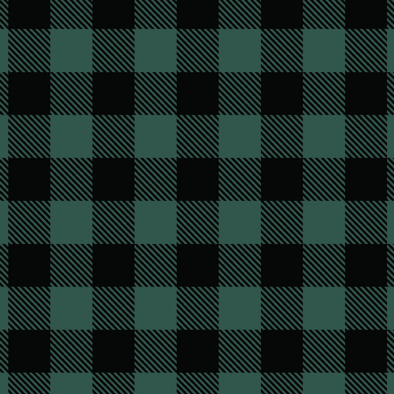 Printed Flannel-Buffalo Plaid Flannel-Green-100% Cotton-2150015B-05