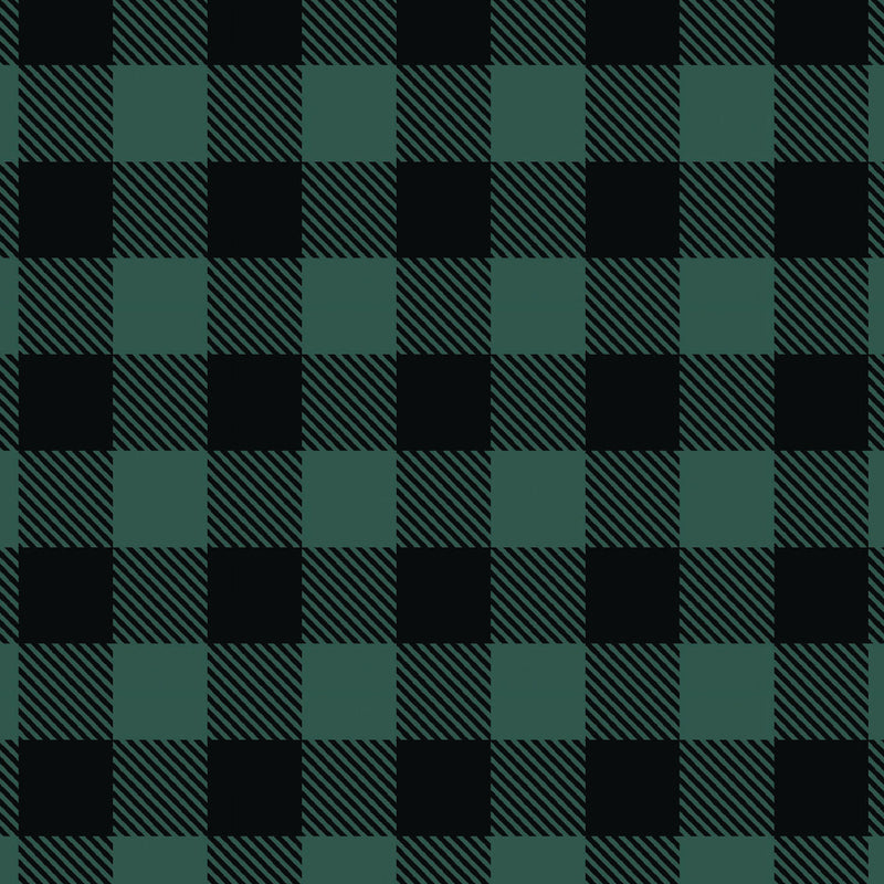 Printed Flannel-Buffalo Plaid Flannel-Green-100% Cotton-2150015B-05