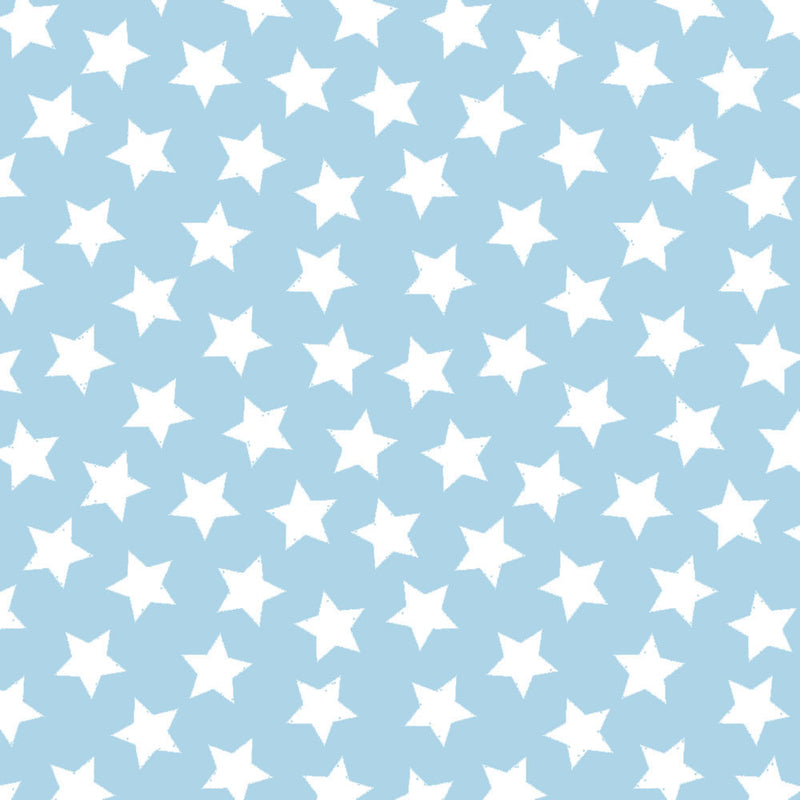 Etoiles - Flanelle Imprimée de CDS - Bleu Pale