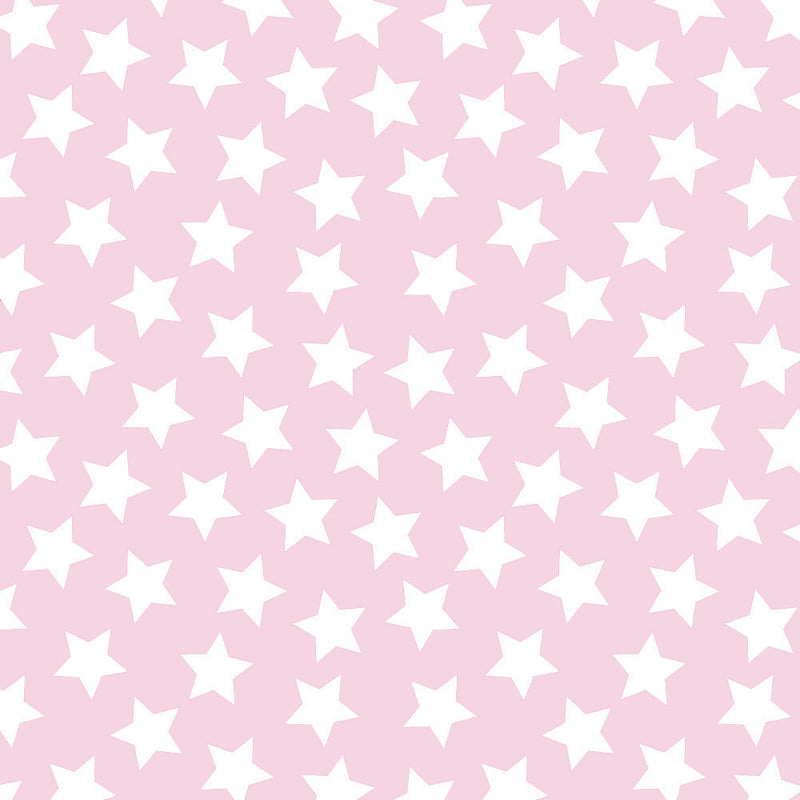 Etoiles - Flanelle Imprimée de CDS - Rose Pale