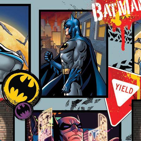 DC Comics - Batman Yield Sign And Graffiti - Multi - Fleece