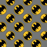 DC Comics- Batman Logo - Directional - Printed Flannel by - Grey