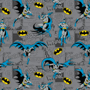 Batman sur les bandes dessinées - Flanelle Imprimée de DC Comics - Gris