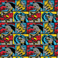 DC Comics- Batman Wham Kapow - Printed Flannel - Multi