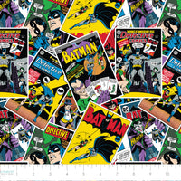 Batman Comic Stack Toss-Multi-100% Cotton-23200354MC-01-FULL 8 YARD BOLT