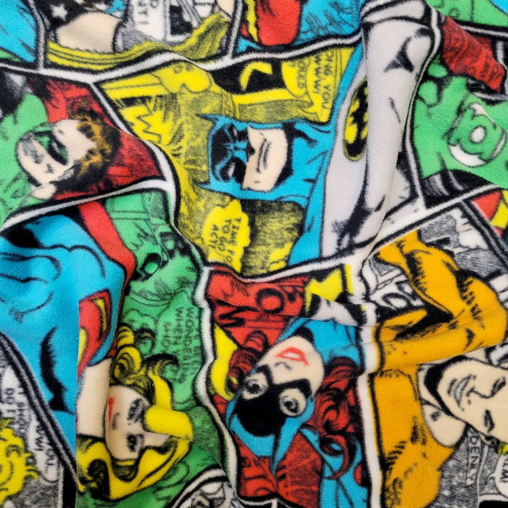 DC Comics II Group Collage 1.5 Yard Cut - Licensed Fleece