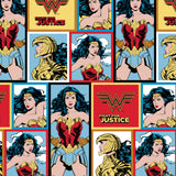 DC Comics - Wonder Woman WW84 Blocks - Cotton - Multi