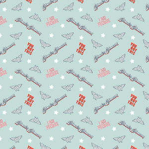 DC Comics- Wonder Woman II Collection - Asst Logo and Quotes - Cotton - Light Blue