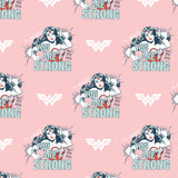 DC Comics- Wonder Woman II Collection -2 Yard Cotton Cut - You Got This -Light Pink