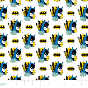 DC Comics Super Hero Doodles Collection - Batman POW Doodle - White - Cotton 23400889-01