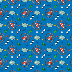 DC Comics-  Superman Doodles - Superman Tossed Doodle - Cotton