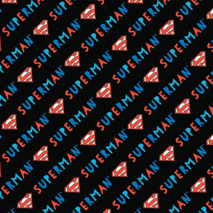 DC Comics- Superman Doodles - Superman Logo Doodle - Cotton - Black