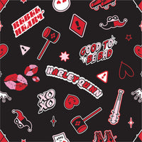 DC Comics - Valentine's Day II Collection - Harley XOXO- Cotton- Black