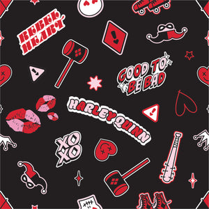 DC Comics - Valentine's Day II Collection - Harley XOXO- Cotton- Black