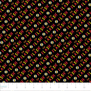 DC Comics Super Hero Doodles Collection - Flash Name Doodle - Black - Cotton 23400922-04