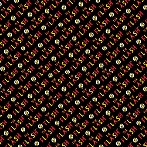 DC Comics Super Hero Doodles Collection - Flash Name Doodle - Black - Cotton 23400922-04