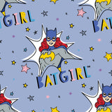 DC Comics Super Hero Doodles Collection - Batgirl Badge Doodle - Periwinkle - Cotton 23400961-03