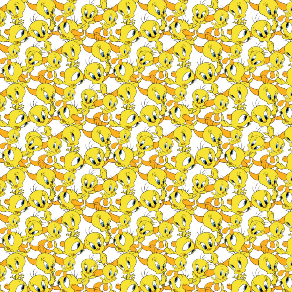 Tweety - Flanelle Imprimée de Looney Tunes - Blanc