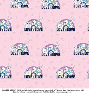 Looney Tunes -Love is love- Cotton -Pink