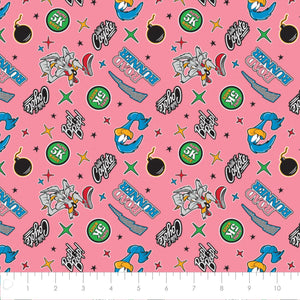 Looney Tunes III- Beep Beep Toss- Pink - Cotton