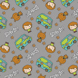 Scooby Doo -Chibi Gang Stack Cotton 2yd Precut Cotton - 23700522YC2AMZ3 -03 Grey
