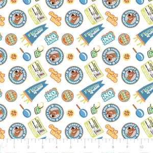 Scooby-Doo School Spirit Collection - SD Pennant Toss - White - Cotton