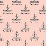 Friends Fountain - Printed Flannel by Warner Bros.