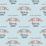 Friends Collection - You're My Lobster - Light Blue - 2 Yard Cotton Cut